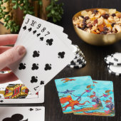 Vrienden en Anemones die Kaarten spelen (Insitu)