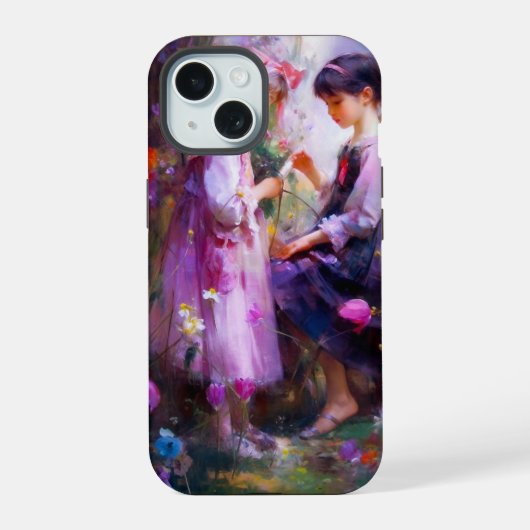 Vrienden en Bloemen 2 iPhone 15 Case (Achterkant)