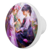 Vrienden en Bloemen 2 Keramische Knop (Rechts)