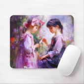 Vrienden en Bloemen 2 Muismat (Met muis)