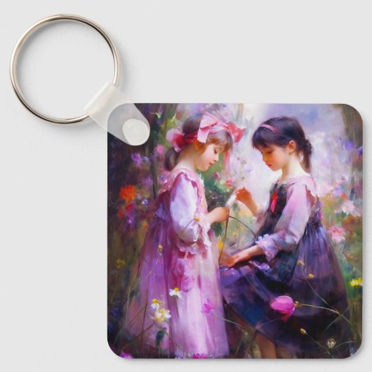 Vrienden en Bloemen 2 Sleutelhanger (Voorkant)