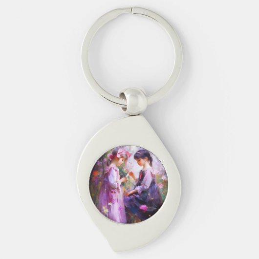 Vrienden en Bloemen 2 Sleutelhanger (Voorkant)