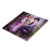 Vrienden en Bloemen 2 Tegeltje (Zijkant)