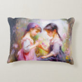 Vrienden en Bloemen  Accent Kussen (Achterkant)