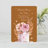 Vrienden en bloemen Bridal Shower Invitation Kaart (Staand voorkant)