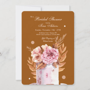 Vrienden en bloemen Bridal Shower Invitation Kaart