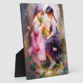 Vrienden en Bloemen  Fotoplaat (Zijkant)