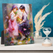 Vrienden en Bloemen  Fotoplaat (Zijkant)
