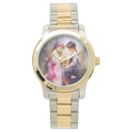 Vrienden en bloemen horloge