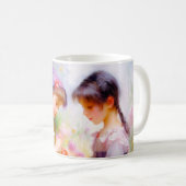 Vrienden en bloemen koffiemok (Voorkant rechts)