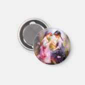 Vrienden en bloemen magneet (Voorkant / Achterkant)