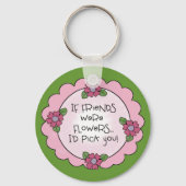 Vrienden en bloemen sleutelhanger (Voorkant)