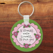 Vrienden en bloemen sleutelhanger (Voorkant)