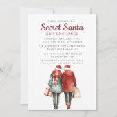 Vrienden en cadeautassen Geheim Kerstfeest Kaart (Voorkant)