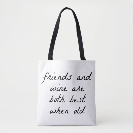 Vrienden en Canvas tas van wijnschouder (Voorkant)