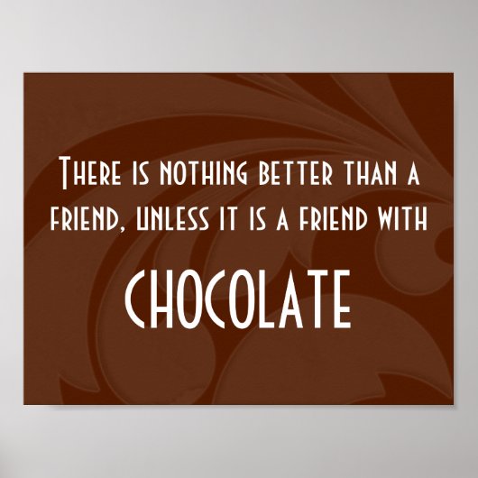 Vrienden en chocolade-Poster Poster (Voorkant)