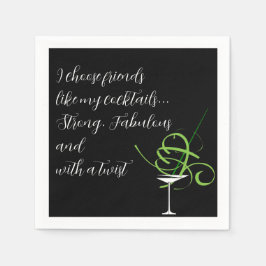 Vrienden en cocktails - Leuke cocktail servetten