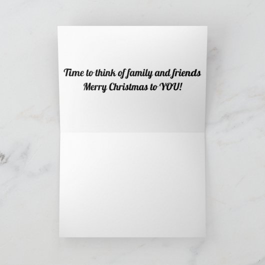 **VRIENDEN EN FAMILIE** CHRISTMAS WISSEN FEESTDAGEN KAART (Binnen)