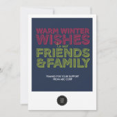 Vrienden en familie flat bedankkaart (Voorkant)