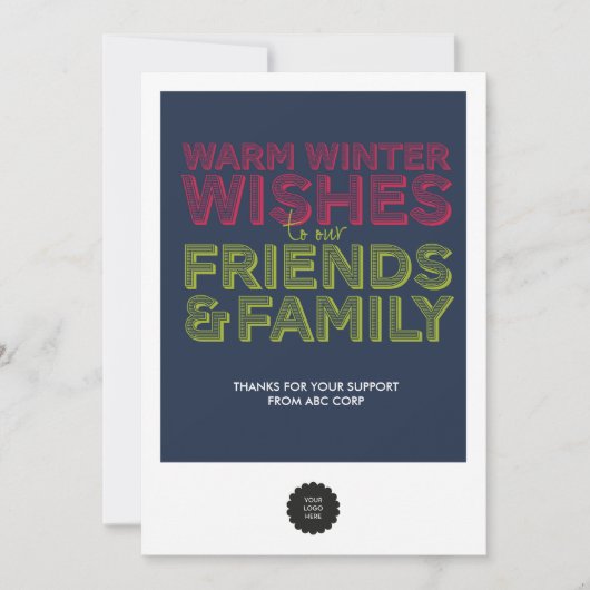 Vrienden en familie flat bedankkaart (Voorkant)