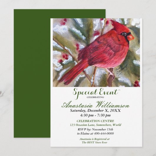 VRIENDEN EN FAMILIE OPEN HUIS FEEST UITNODIGEN KAART (Voorkant / Achterkant)