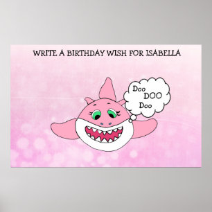 Vrienden en familie van de verjaardag ondertekenen poster