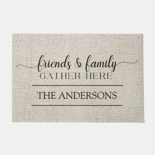 Vrienden en familie verzamelen hier persoonlijke deurmat