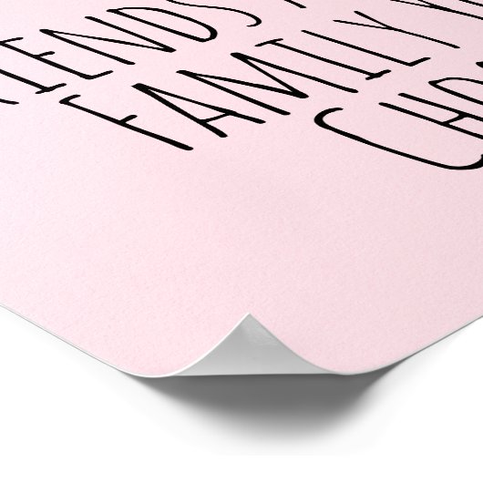 Vrienden en familieleden citeren Foto Heart Collag Poster (Hoek)