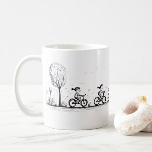 Vrienden en fiets koffiemok