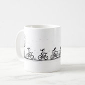Vrienden en fiets koffiemok (Voorkant links)