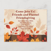Vrienden en Flanel Vrienden Uitnodiging (Voorkant)