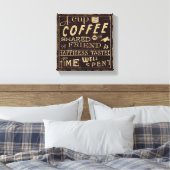 Vrienden en koffie canvas afdruk (Insitu (Slaapkamer))
