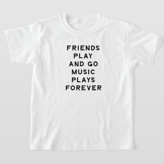 Vrienden en Muziek Quote Meisjes T-Shirt (Laagn)