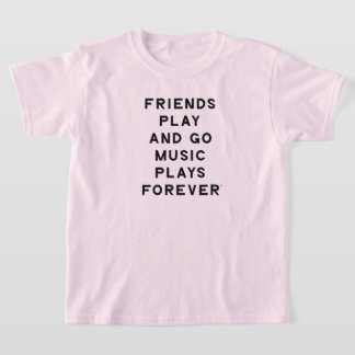 Vrienden en Muziek Quote Meisjes T-Shirt