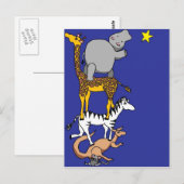 vrienden en ster briefkaart (Voorkant / Achterkant)