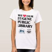 Vrienden en Stichting Liefde Eugene Openbare Bibli T-shirt (Voorkant)