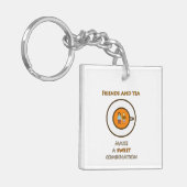 Vrienden en thee - een zoete combinatie - theeslog sleutelhanger (Voorkant Links)