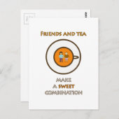 Vrienden en thee maken een zoete combinatie (2) briefkaart (Voorkant / Achterkant)