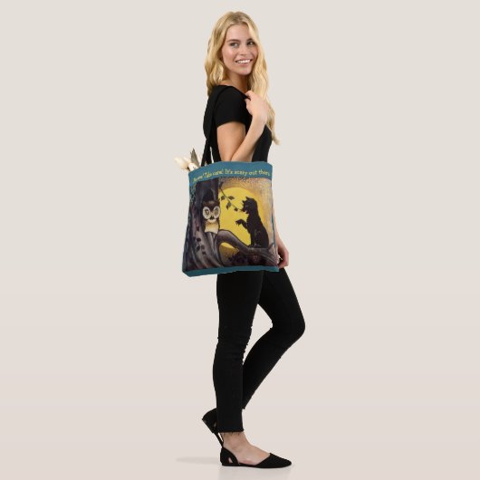 vrienden en vijanden Halloween Canvas tas (Op model)
