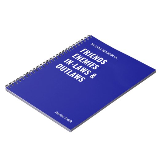 Vrienden en vijanden in-wetten outlaws grappig notitieboek (Linkerzijde)