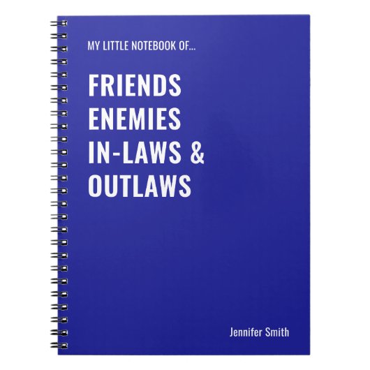 Vrienden en vijanden in-wetten outlaws grappig notitieboek (Voorkant)
