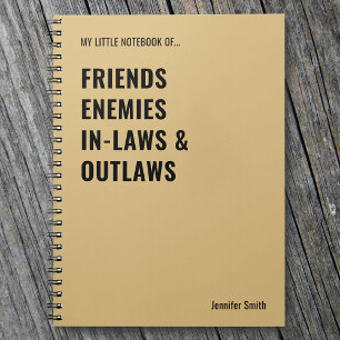 Vrienden en vijanden in-wetten outlaws grappig notitieboek