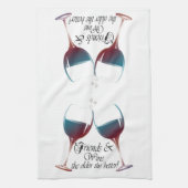 Vrienden en wijn hoe ouder de betere wijnkunst theedoek (Verticaal)