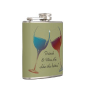 Vrienden en wijn, hoe ouder hoe beter, Fun Flask Heupfles (Rechts)