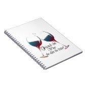 Vrienden en wijn, hoe ouder hoe beter, Wijncadeaut Notitieboek (Rechterzijde)