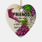 Vrienden en wijn keramisch ornament (Rechts)
