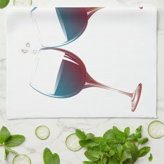 Vrienden en wijnen hoe ouder hoe beter, kunstgesch theedoek (Gevouwen)