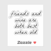 Vrienden en wijnstokers, op maat gesneden sticker (Vel)