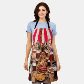 Vrienden, eten en feesten schort (Gedragen)