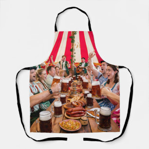 Vrienden, eten en feesten schort